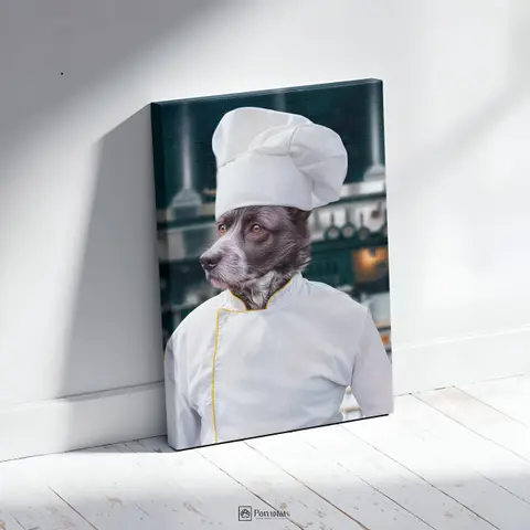 Chef Pup - Персонализиран портрет на канвас