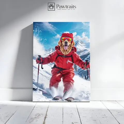 Ski Buddy - Персонализиран портрет на канвас