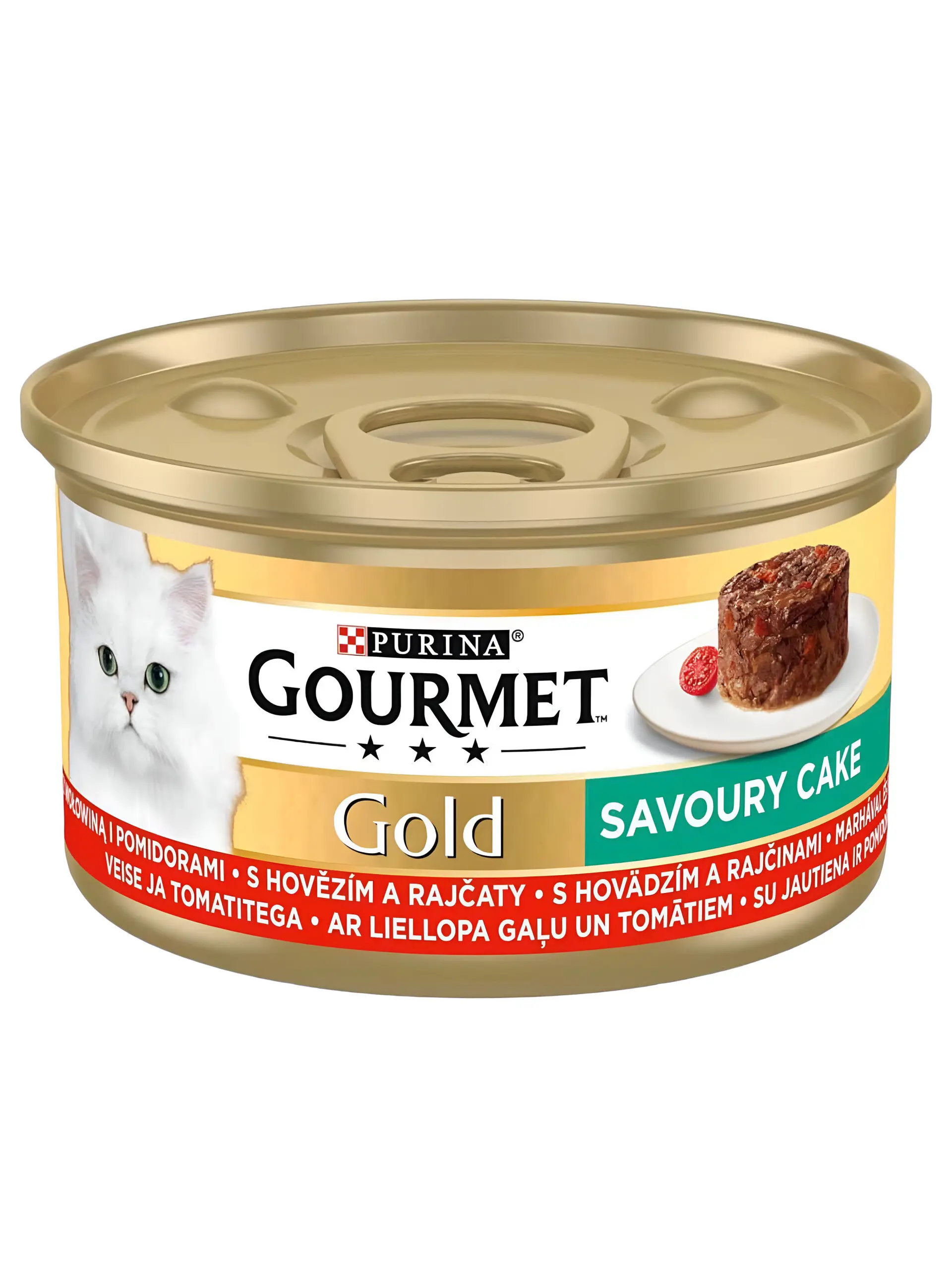 Gourmet Gold Солена торта со Говедско и домат во сос [Конзерва 85гр]