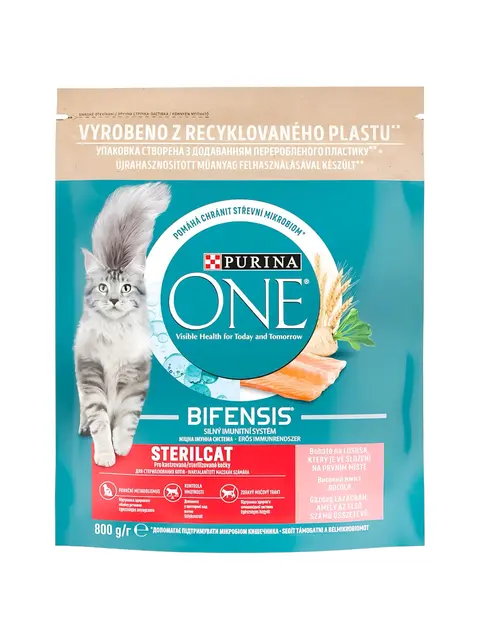 Purina One Sterilized Парчиња со Говедско во сос [Кесичка 800гр]