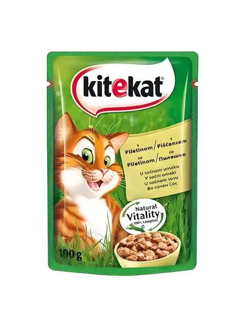 KiteKat Парчиња Пилешко во сос [Кесичка 85гр]