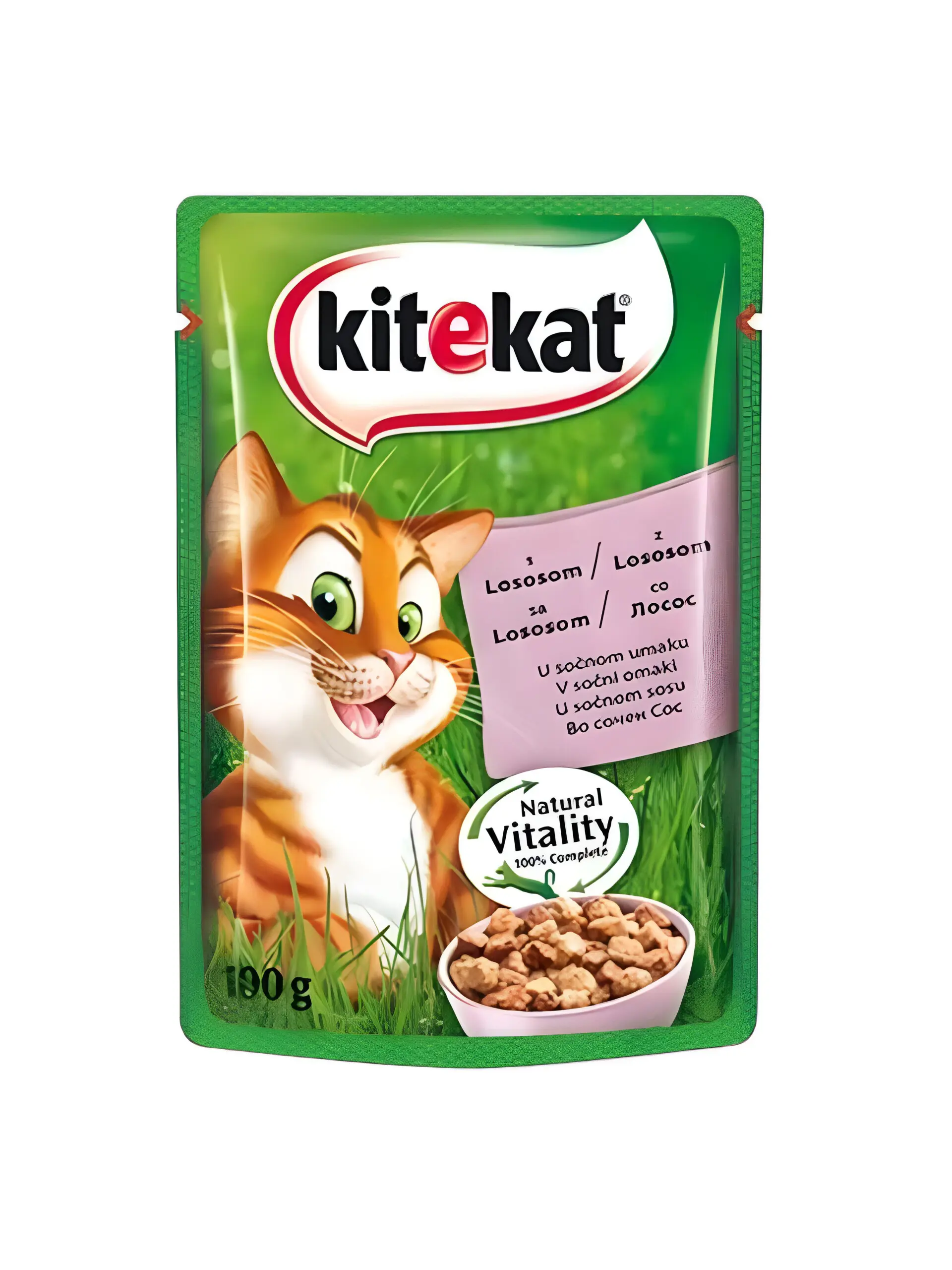 KiteKat Парчиња Лосос во сос [Кесичка 85гр]