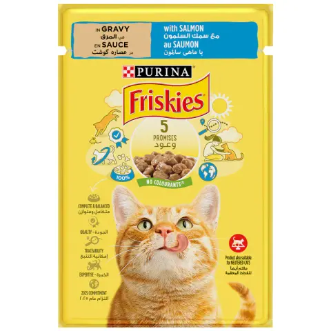 Friskies Adult Парчиња со Лосос во сос [Кесичка 85]