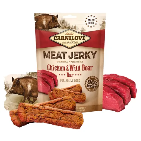 Carnilove Meat Jerky Bar – Дива свиња и пилешко [Кесичка 100гр]