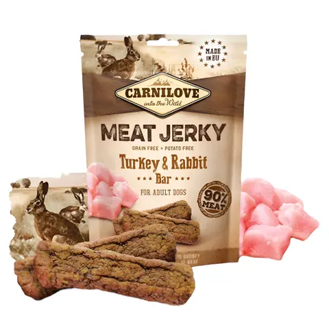 Carnilove Meat Jerky Bar – Зајак и мисирка [Кесичка 100гр]