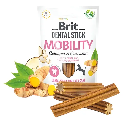 Brit Dental Mobility – со Колаген и Куркума (7 парчиња)