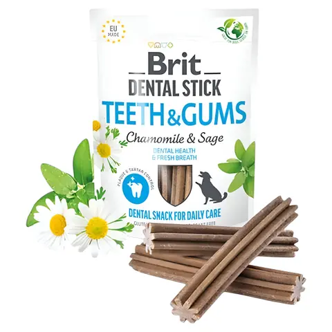 Brit Dental Stick – Teeth & Gums со камилица и жалфија (7 парчиња)