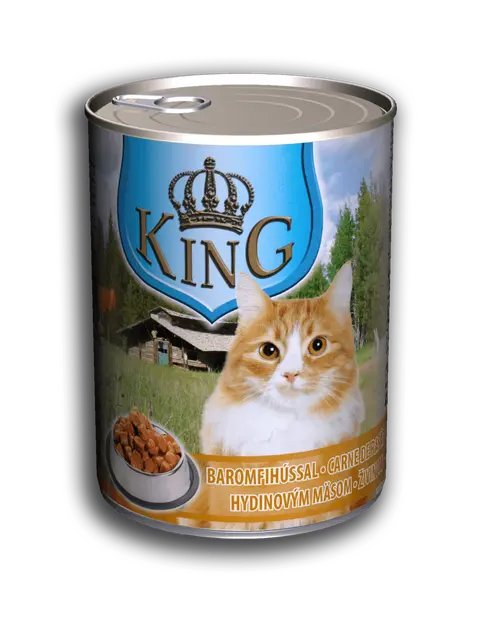 King за маче Парчиња со Пилешко во сос [Конзерва 415г]