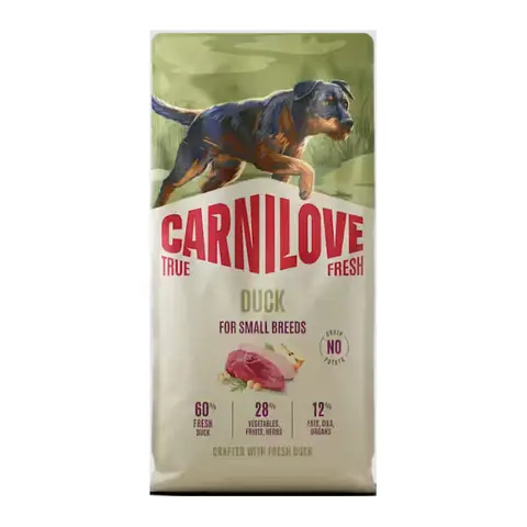 Carnilove True Fresh Grain & Potato Free Duck for Adult Small Breed Dogs [Вреќа 12кг]