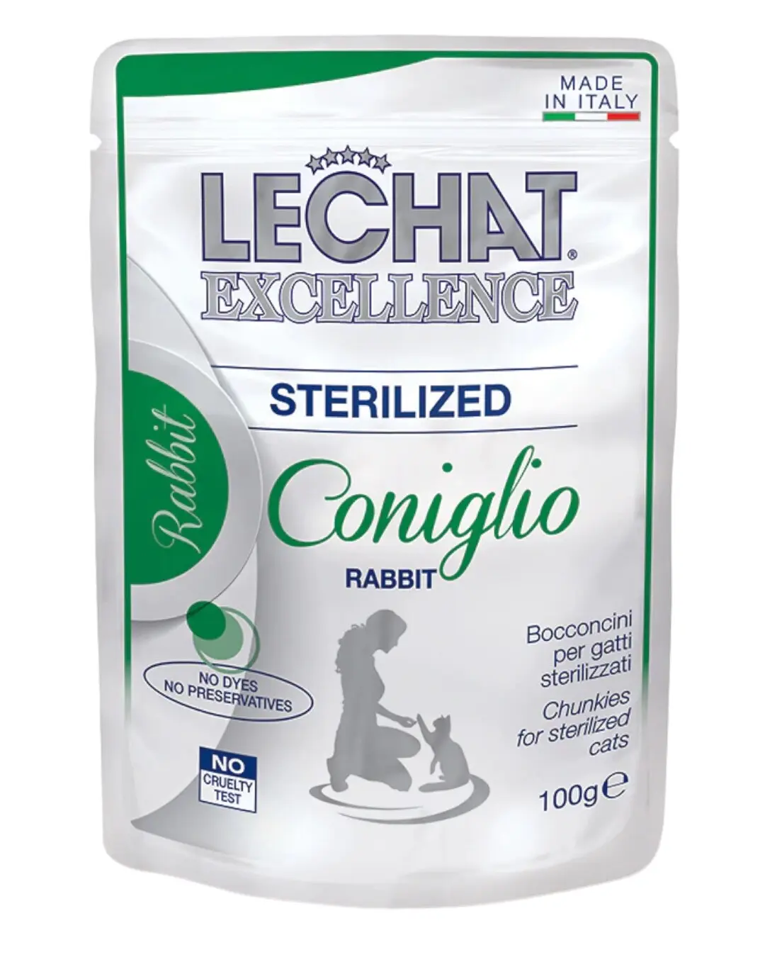 LeChat Sterilised Паштета со Зајак [Кесичка 100гр]