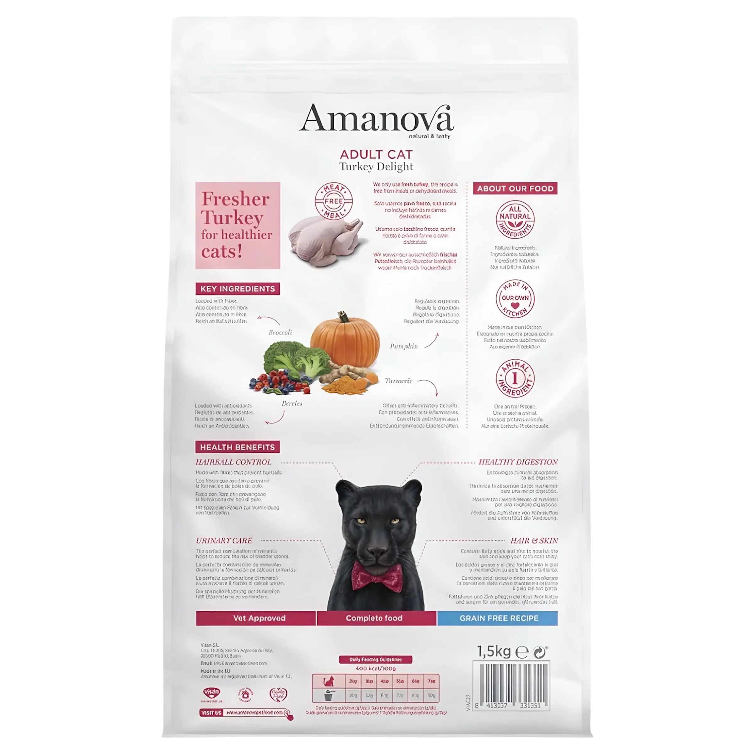 Amanova Adult Cat – Turkey Delight Grain Free [Вреќа 6кг] thumb 2