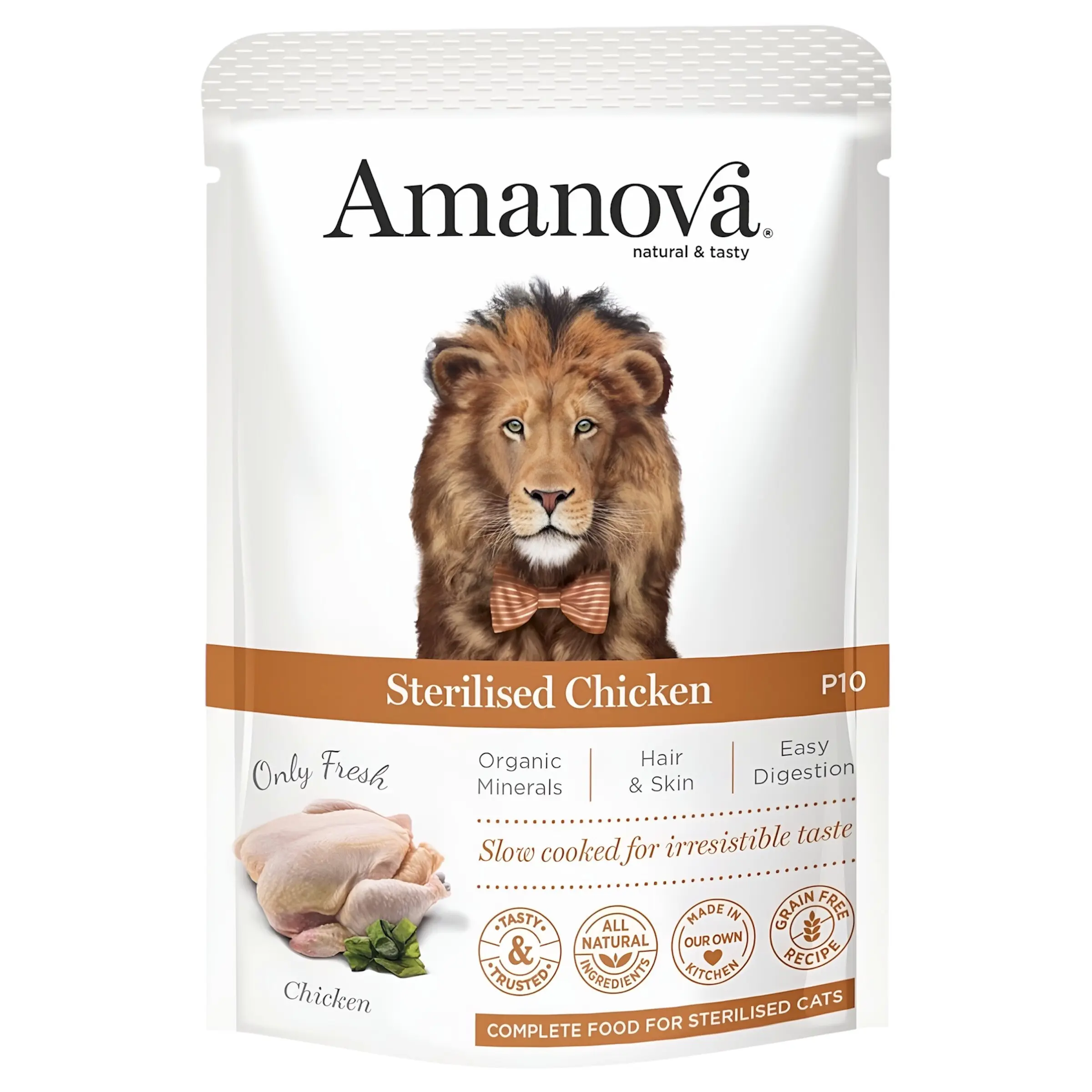 Amanova Sterilised Cat – Exquisite Chicken [Кесички 12x85гр]
