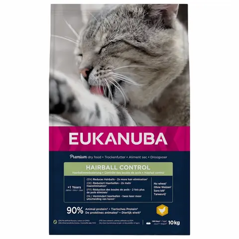 Eukanuba Hairball Control Adult Cat [Вреќа 10кг]