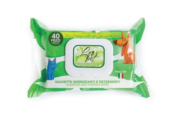 Leopet Cleansing Aloe &amp; Silk Protein Wipes за кучиња и мачки