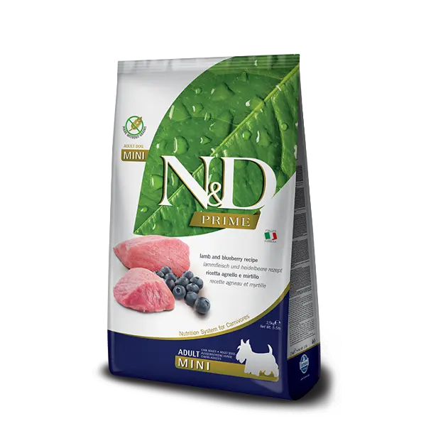 Храна за кучиња Farmina N&amp;D Prime Lamb &amp; Blueberry Adult Mini (Grain Free)