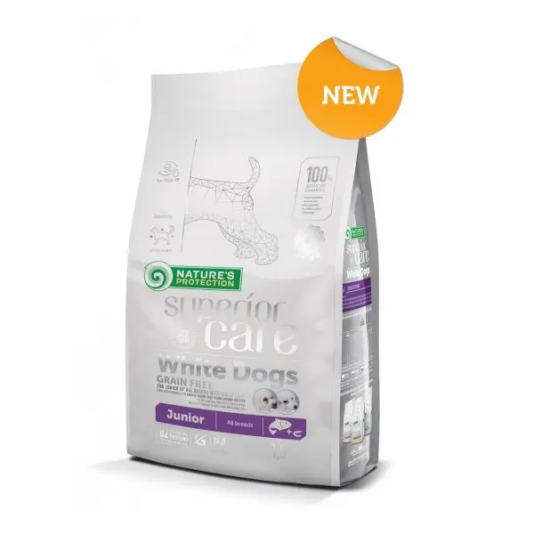 Nature's Protection White dogs Grain Free salmon junior all breeds