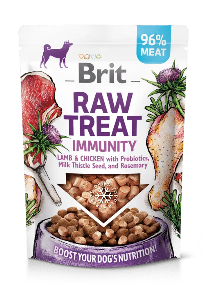 Brit Raw Treat Immunity. Freeze-dried treat and topper. Lamb & Chicken
