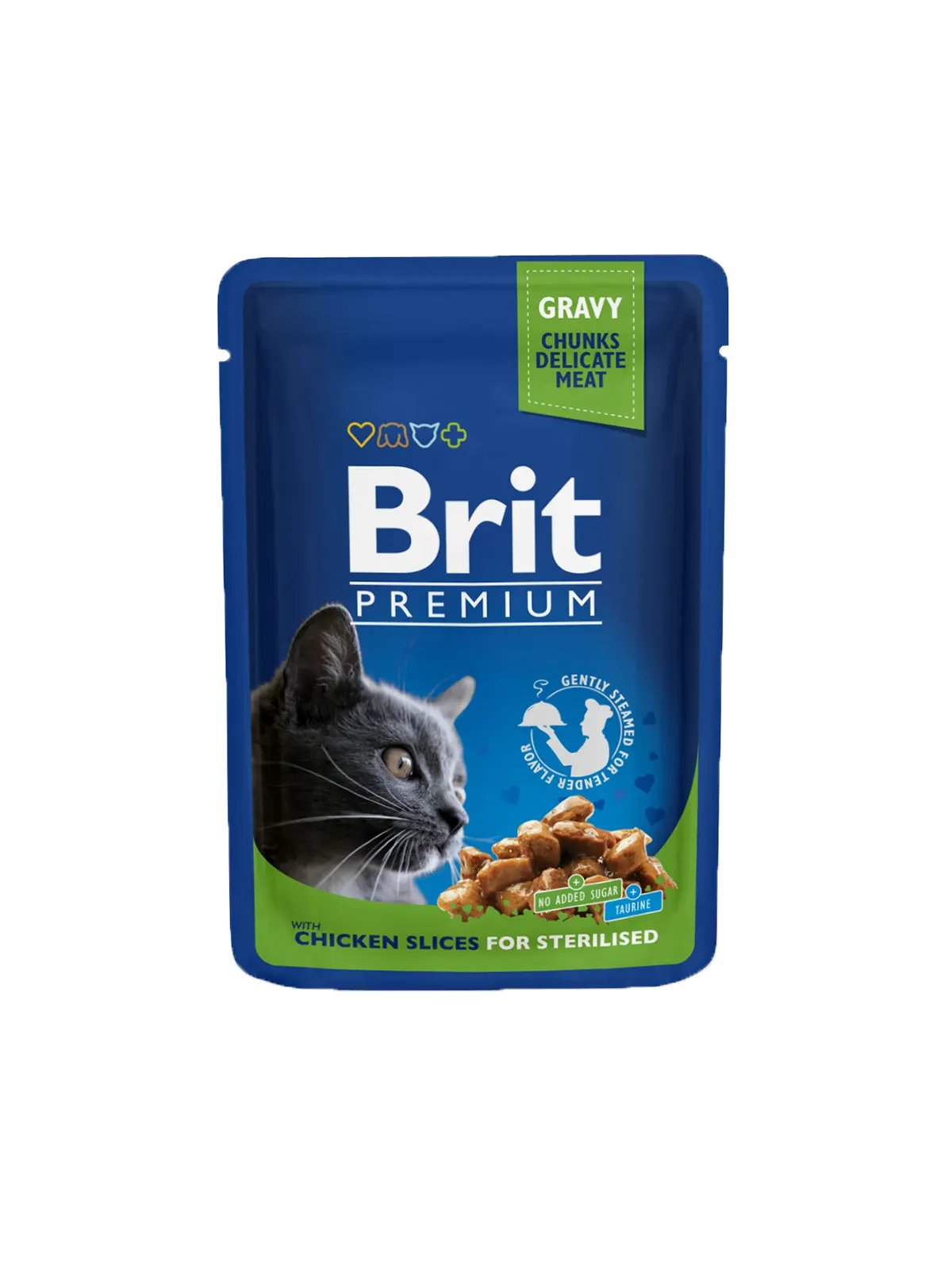 Brit Premium Cat Pouches Chicken Slices for Sterilised