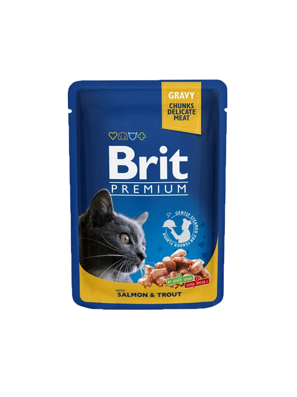 Brit Premium Cat Pouches with Salmon &amp; Trout