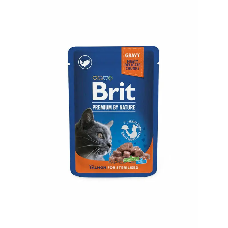 Brit Premium Cat Pouch Salmon for Sterilised Cat