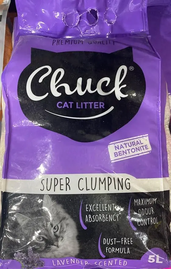 Chuck Cat Litter, Lavender, 5L (Supper Clumping)