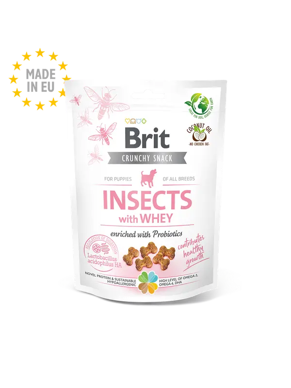Brit Care Dog Crunchy Cracker. Insects with Whey enriched with Probiotics
