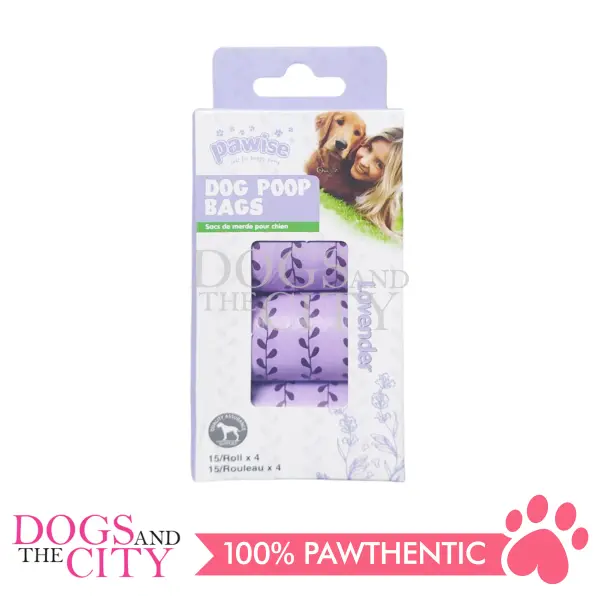 Кеси за измет PAWISE Poop Bags Lavender 4 rolls 15 shts