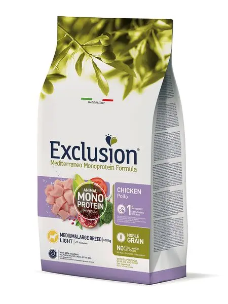 Exclusion Mediterraneo Noble Grain Light Chicken Medium & Large