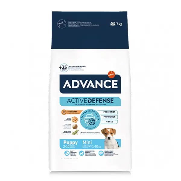 Сува храна за куче Advance Mini Puppy Chicken &amp; Rice 7KG