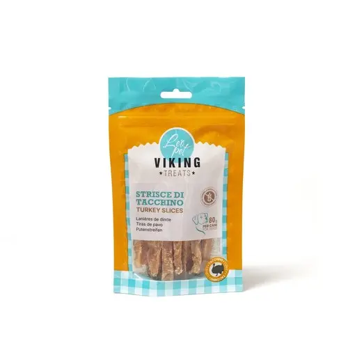 LEOPET VIKING SNACK CANE STRISCE DI TACCHINO DA 80 GR