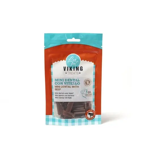 LEOPET VIKING SNACK CANE MINI DENTAL CON VITELLO DA 80 GR
