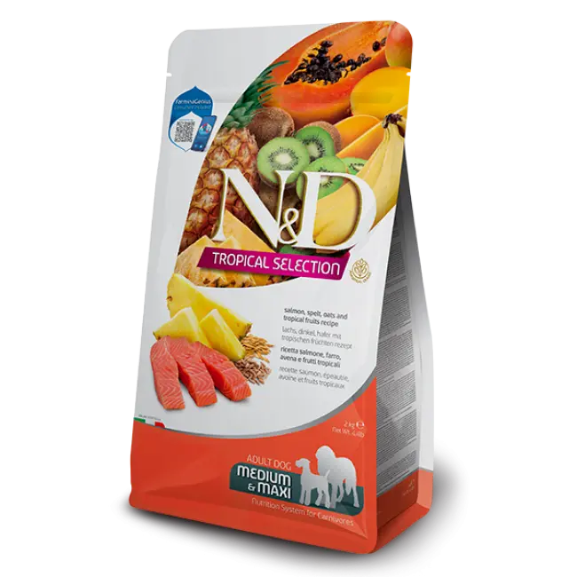 N&D DOG TROPICAL SELECTION SALMON ADULT MED/MAX 10 kg