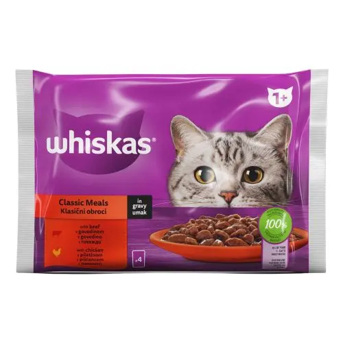 Вискас-Пауч Говедско 4х85гр.