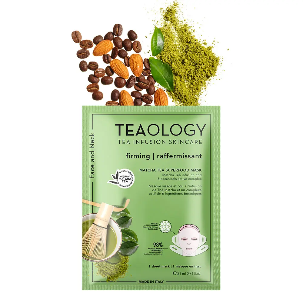 TEAOLOGY Matcha Tea Superfood Face and Neck Mask 21ML thumb 2