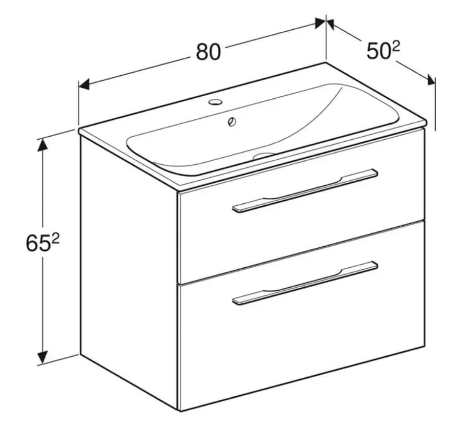 Selnova Square мијалник со ормар 80cm thumb 3