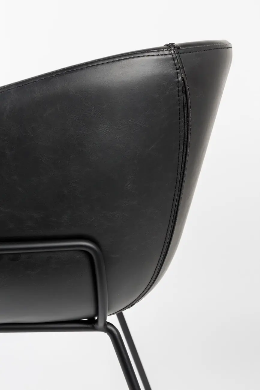 Zuiver Feston Armchair - Black leather look thumb 4
