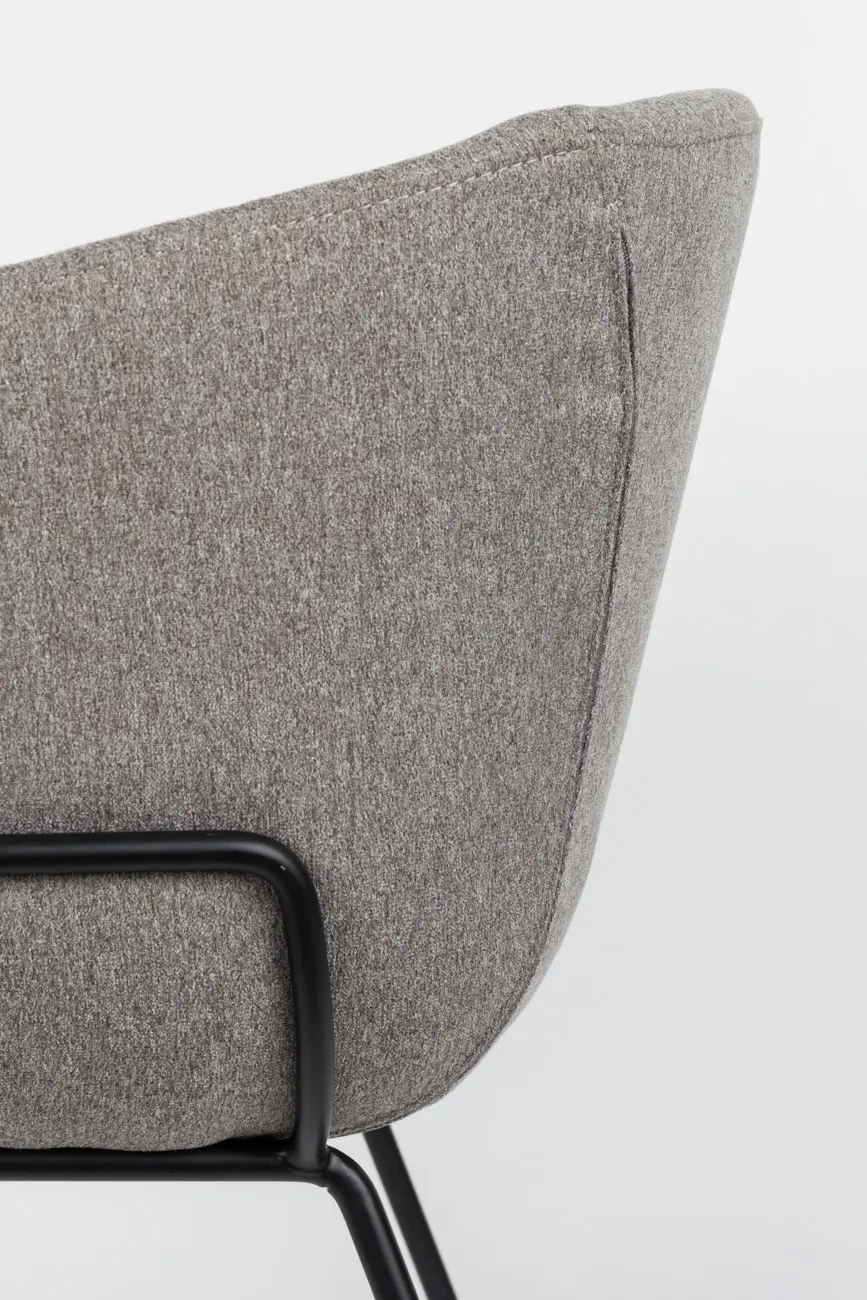 Zuiver Feston Armchair - Gray soft fabric thumb 4