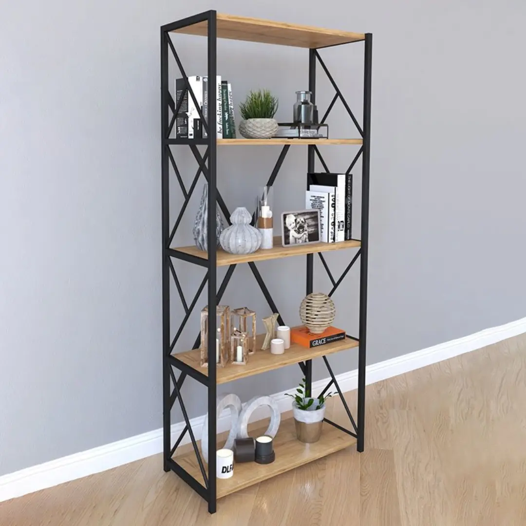 Полица за книги Octava Natural Black thumb 2
