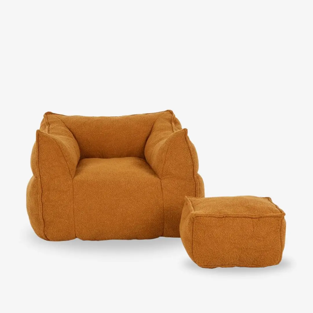 Сет Фотелја со табуретка Sponge Terracotta thumb 2