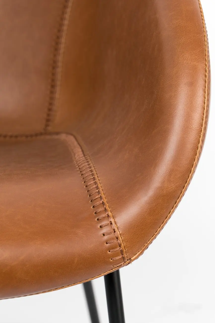 Zuiver Feston Lounge Chair - Brown leather look thumb 3
