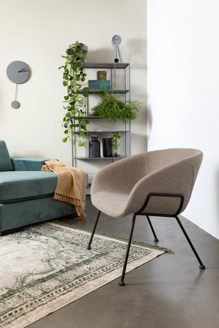 Zuiver Feston Lounge Chair - Grey soft fabric thumb 4