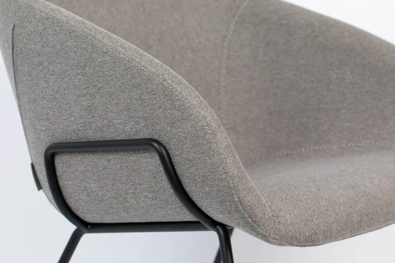Zuiver Feston Lounge Chair - Grey soft fabric thumb 3