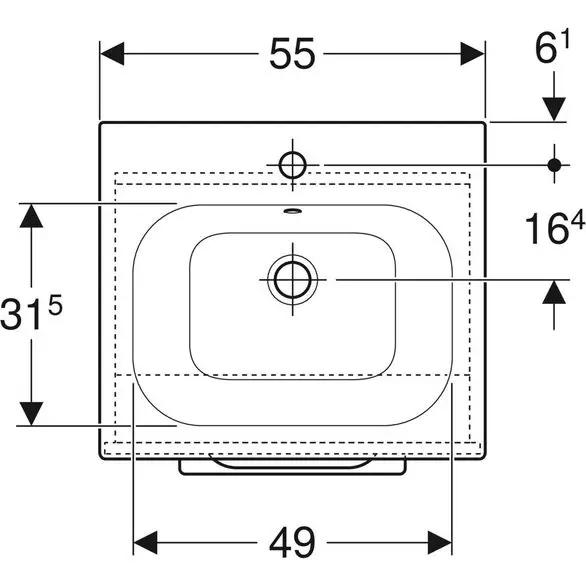Selnova Square мијалник со ормар 55cm thumb 3