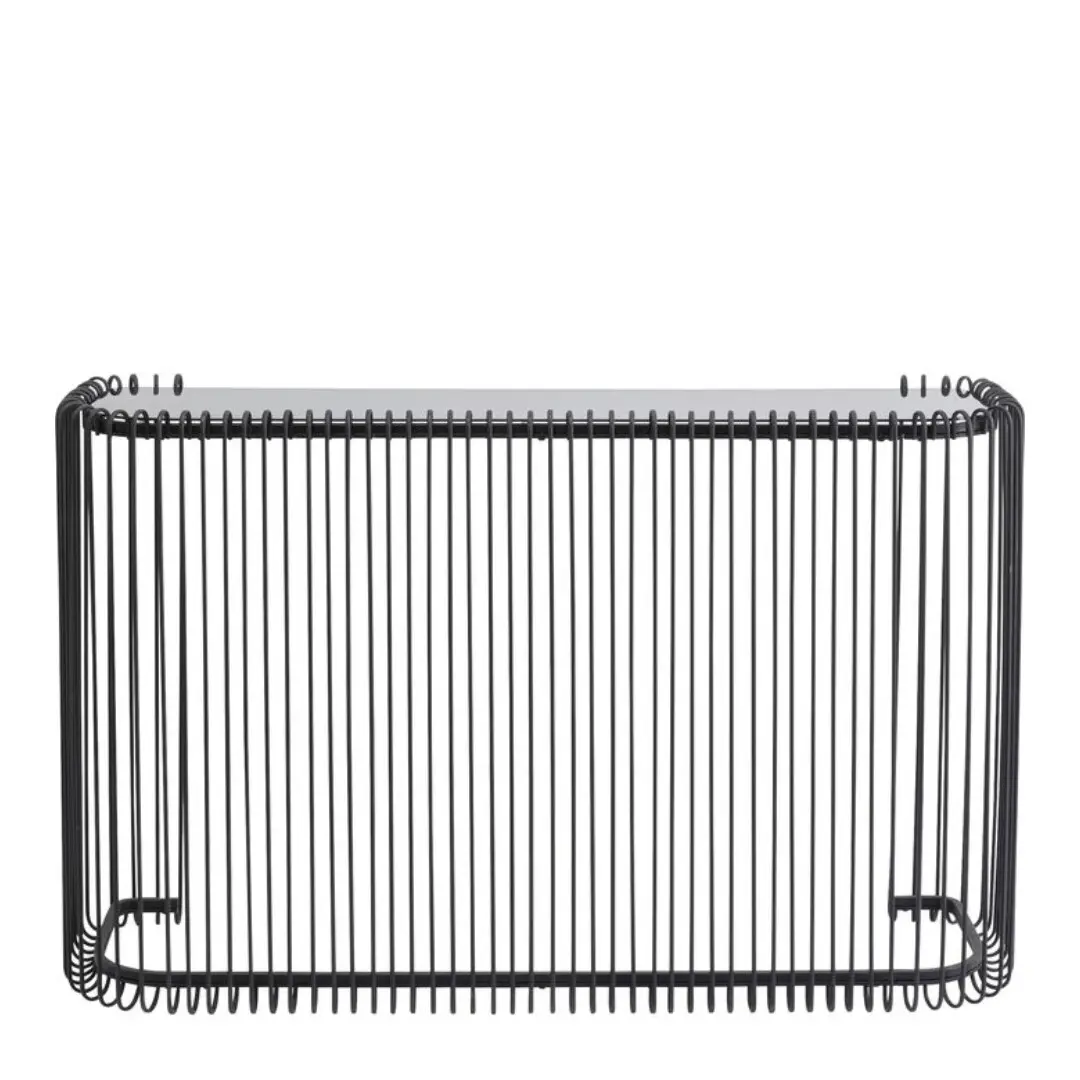Конзола жичено стакло црно 142x89cm thumb 2
