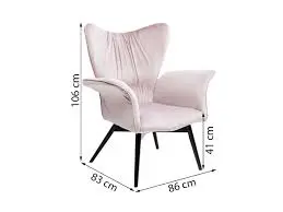 Armchair Black Wall Street Mauve thumb 2