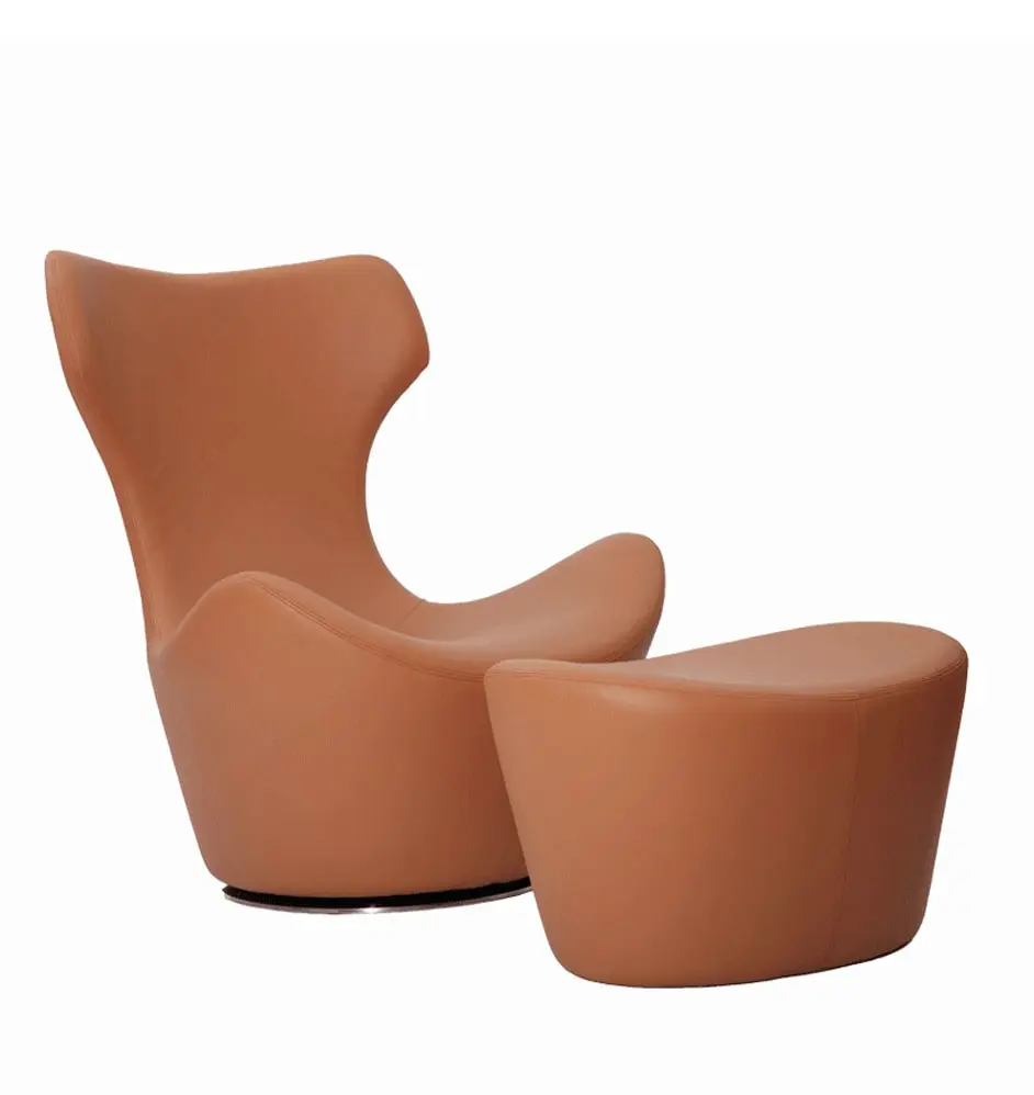Velvet Grande Papilio Lounge Chair and Ottoman thumb 1