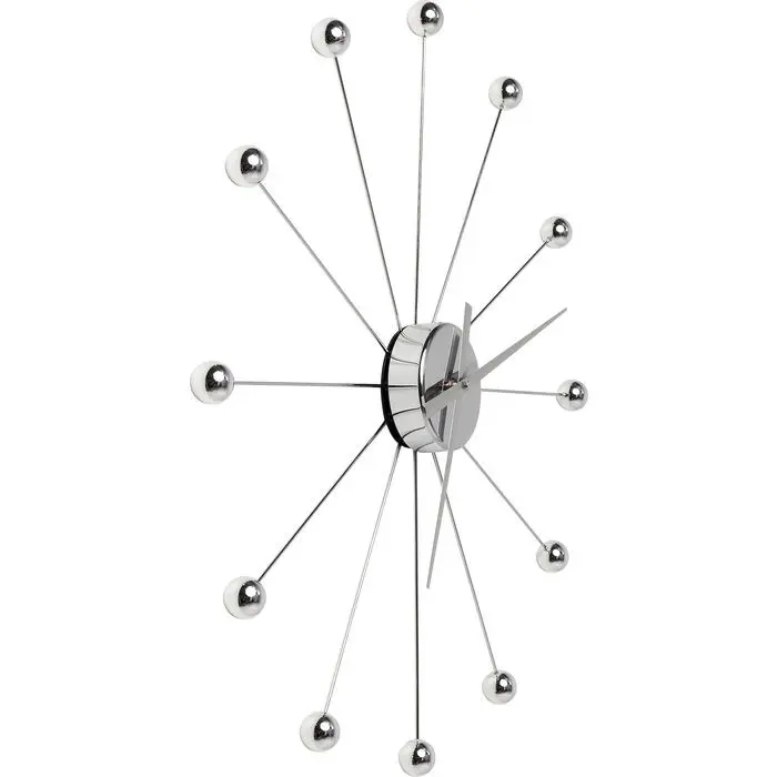 Wall Clock Like Umbrella Balls Chrome thumb 4