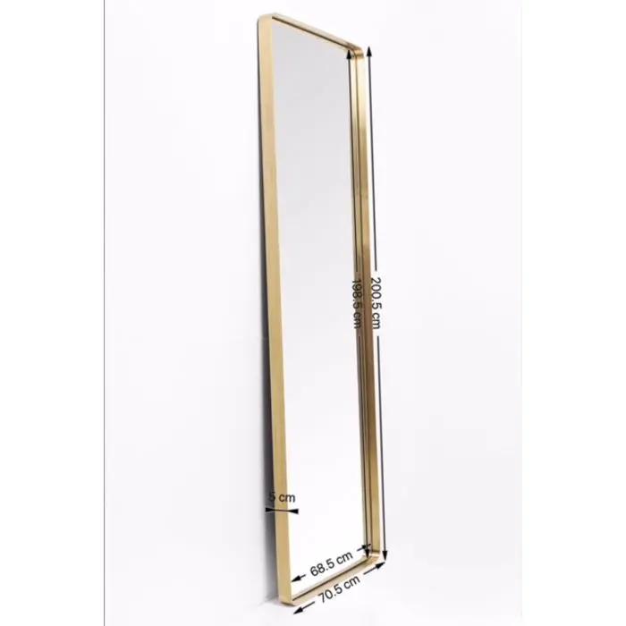 Mirror Curve Rectangular Brass 200x70cm thumb 2