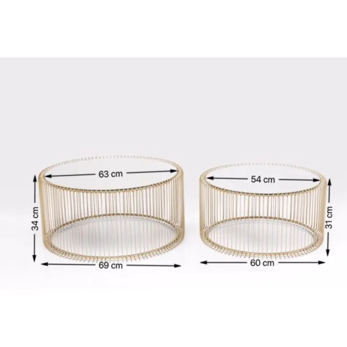 Coffee Table Wire Brass (2/Set) thumb 3