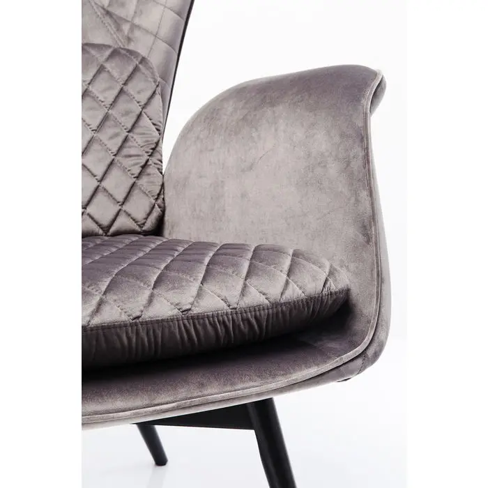 Armchair Tudor Velvet Silvergrey thumb 3